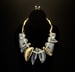 Image of Clear & Gold Abstract Necklace Set