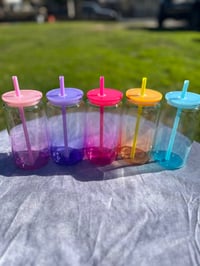 Image 2 of 16oz Ombré Jelly Glass Can 