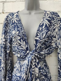 Image 9 of Pefkos co ord sarong set Navy with glitter sparkle