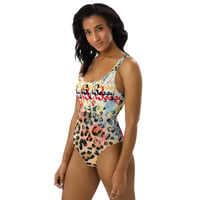 Image 4 of BOSSFITTED Colorful Cheetah Print One-Piece Swimsuit