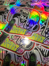 Holographic Biker Scout Stickers