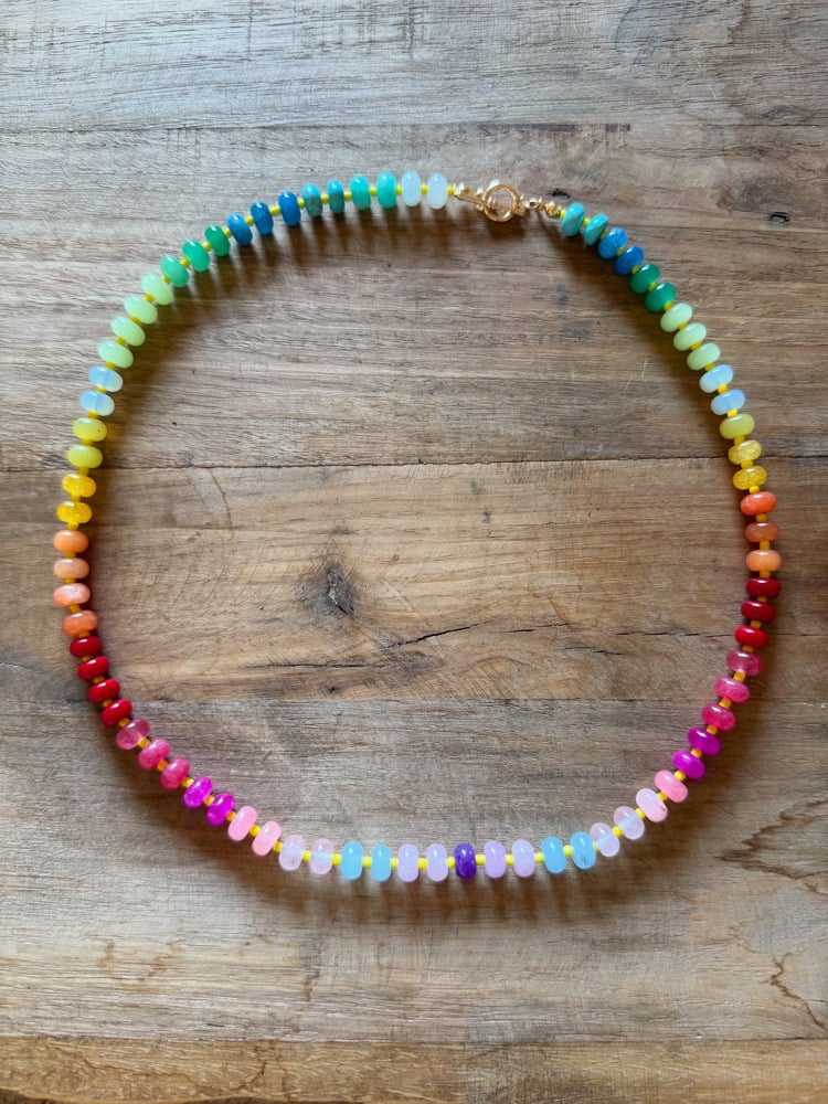 Image of Custom Stone and Glass Necklace