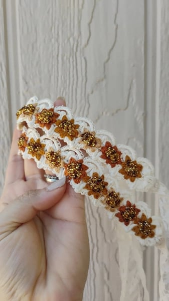 Image of Sunflowers embroidered boho halos
