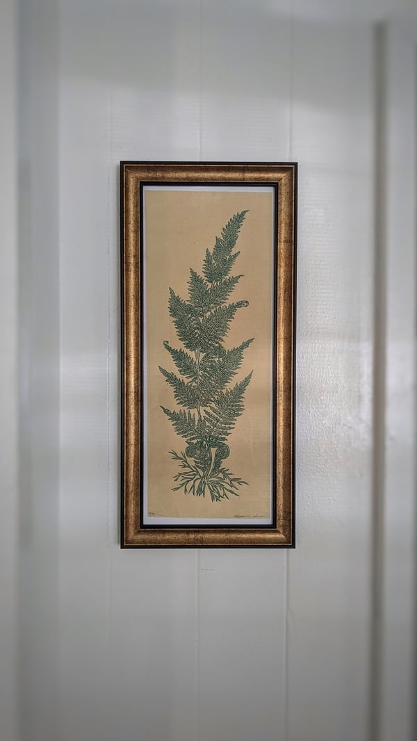 Image of Palapalai Native Hawaiian Fern-Linocut Print 