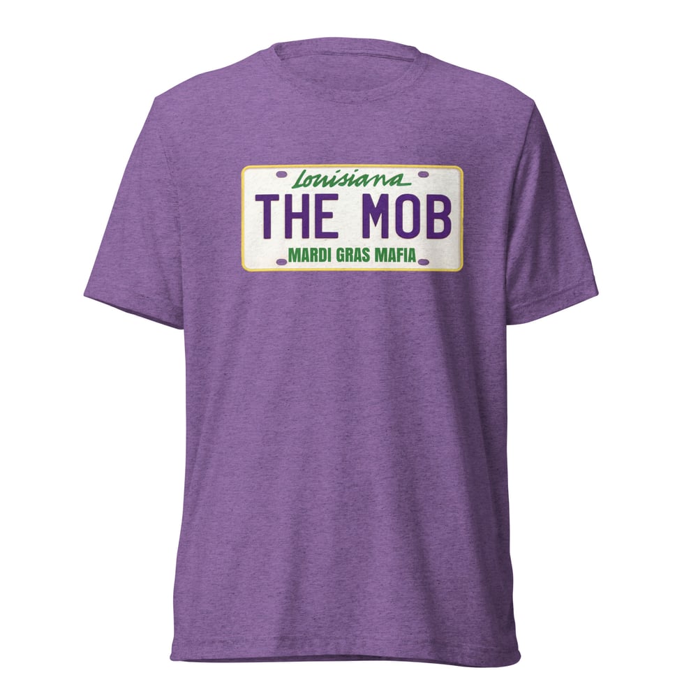 Image of The Mob Louisiana License Plate  (Mardi Gras Mafia) Short sleeve t-shirt