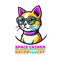 Image 1 of BACON THECAT Bubble-free Stickers