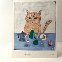 Image 2 of Small art print A5 size -‘Marcel’ (custom option available) 