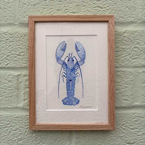 Image of £50 originals - Lobster watercolour blue