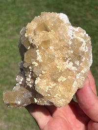 Image 21 of Yellow Cubic Fluorite & Barite Specimen | Beijing China #2654