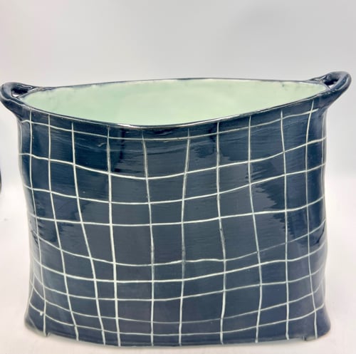 Image of Paynes Grey XL Basket Vase - Phil Wilson