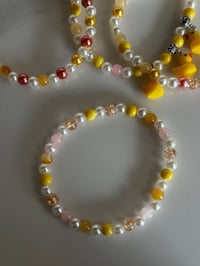 Image 7 of Rubber Ducky Tumbler Bracelet Stack – Yellow Duck Beaded Cup Charm Set