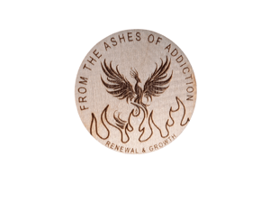 Image of Personalized Wooden Sobriety Coin: AA / NA Anniversary Gift