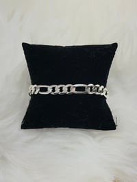 Image 2 of White Gold Plated Fígaro Bracelet 