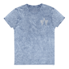 "PLAIN & SIMPLE" Embroidered Denim T-Shirt (WHITE) (UNISEX)