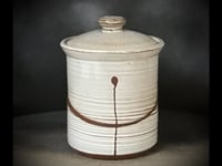 Image 3 of Large Hand Made White Stoneware Kitchen Canister Set