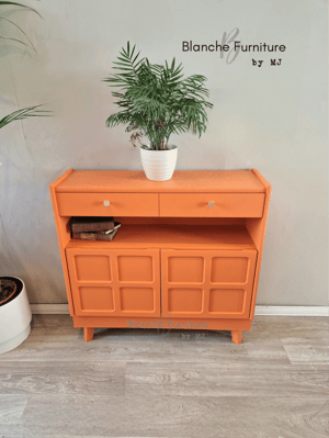 Image of Slim / Narrow hallway Sideboard in Tuscan Orange.