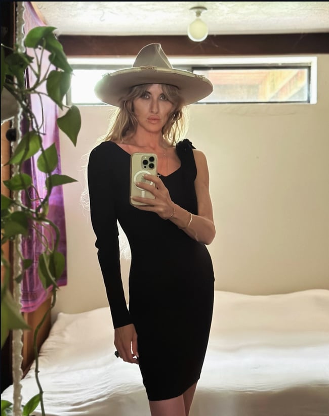 90s supermodel era Complice by Dolce and Gabbana fitted black dress