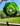 Green Stained Glass  Color Swirl with Clear Fish-Eye