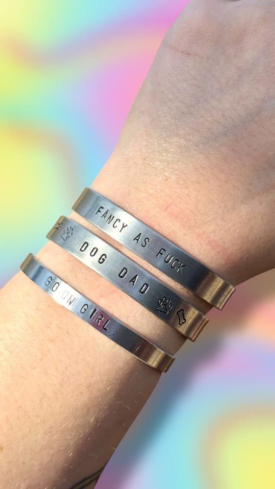 Image of Metal Stamped Bracelets