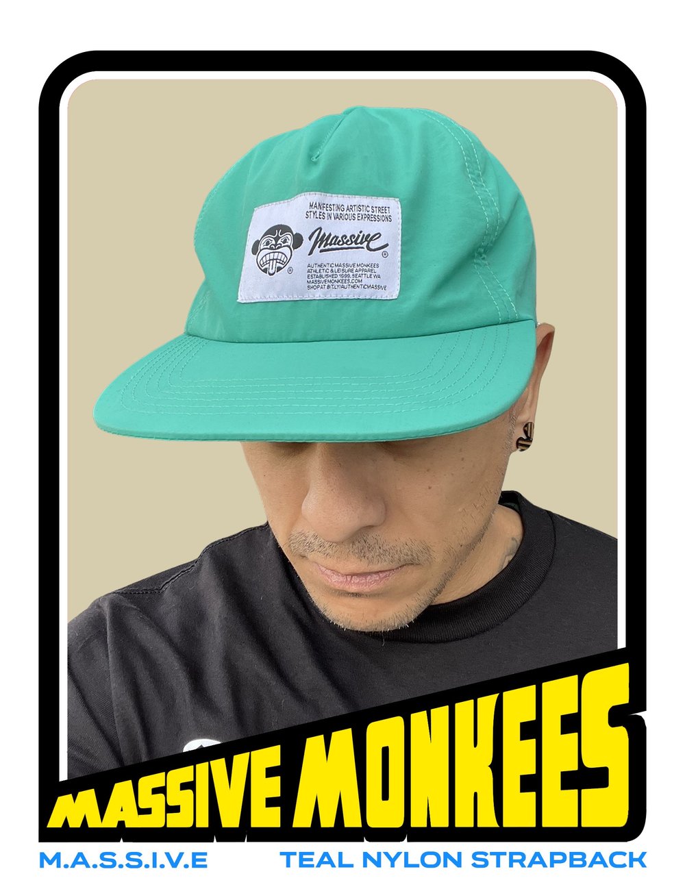 M.A.S.S.I.V.E NYLON STRAPBACK 