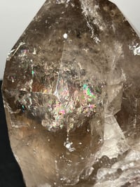 Image 17 of Golden Rutile Smoky Quartz Natural Point On Stand #2664