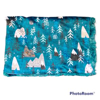 Image 3 of Snowy Mountains in Blue Car Seat Blanket