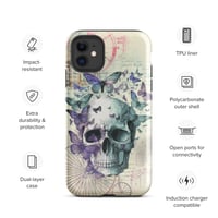 Image 2 of Steampunk Goth Colorful Skull/Butterflies Tough Case for iPhone®