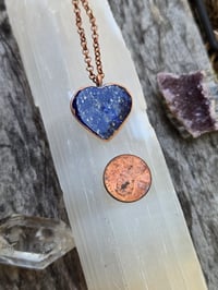 Image 2 of Electroformed lapis lazuli heart necklace 02