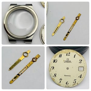 Image of Vintage Omega geneve gents watch Case/Dial,stainless steel,used, ref#(om-10)