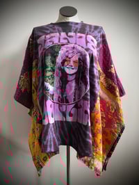 Image 4 of Upcycled “Tie Dyed Janis Joplin” kantha quilt poncho