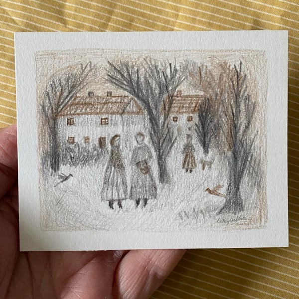 Image of A quiet day before spring - tiny drawing 