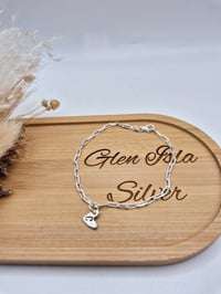 Image 3 of Hand Stamped Heart Charms Bracelet