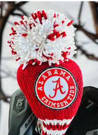 Image 4 of Alabama Crimson Tide custom Golf Club Cover hand knit logo College football fan  gift-2538d4a1