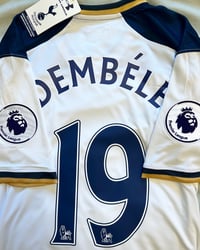 Image 1 of NEW Tottenham Hotspur “DEMBELE 19” 2016/17 Home Shirt + PL patches (XL)