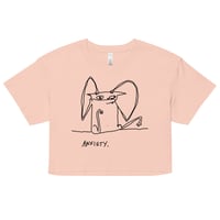 Image 10 of anxiety brain Women’s crop top 