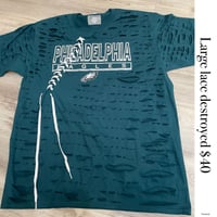 Large Eagles head lace destroyed