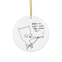 about to start Ceramic ornament 