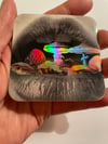 Mush mouth holographic sticker 