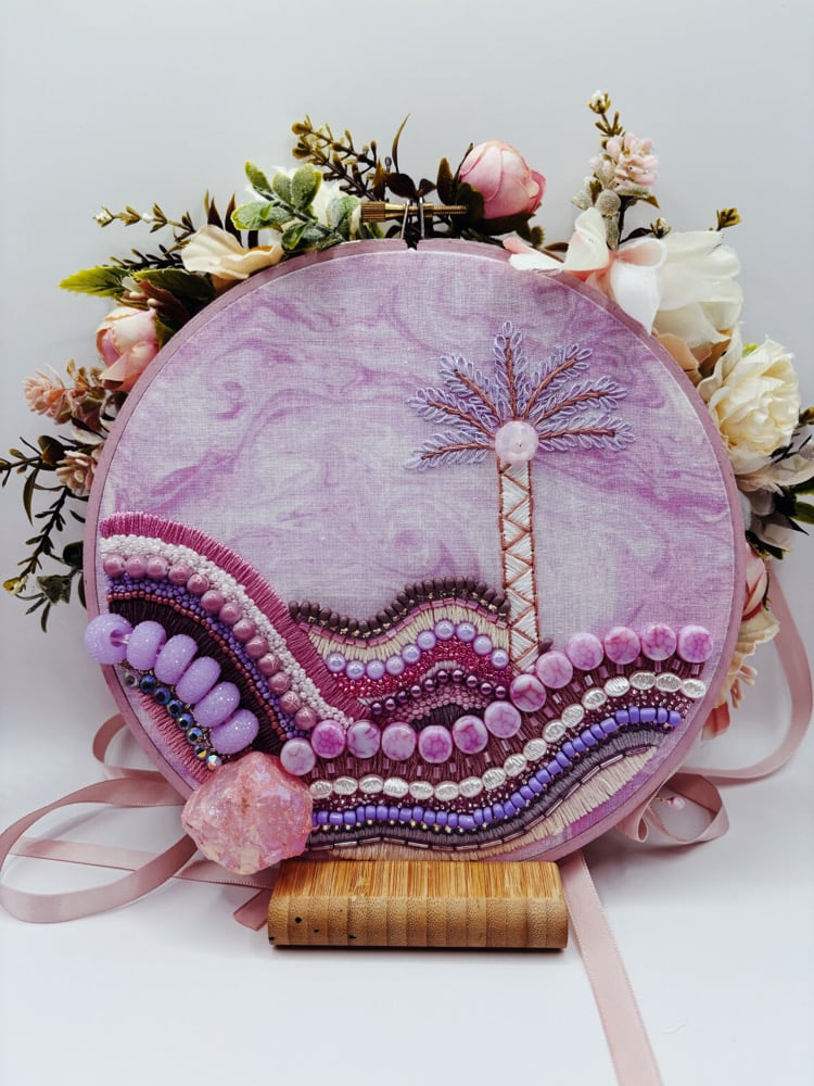 Image of Sunrise Violet Landscape Hoop