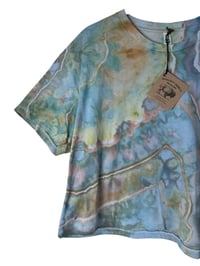 Image 6 of L Crop Tee in Muted Earthy Geode Ice Dye