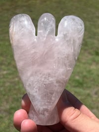 Image 2 of Angel Rose Quartz Carving #2568