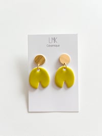 Paire de boucles d'oreilles céramique TOTEM PATA citron