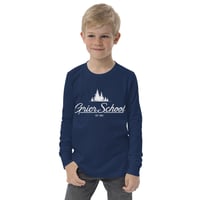 Image 1 of Youth long sleeve tee with white screenprint Grier logo