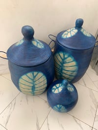 Image 2 of BOUSSO LEATHER BASKETS