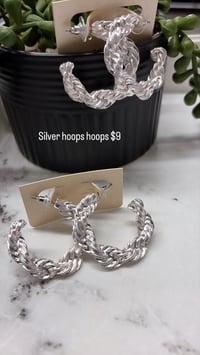Silver rope hoops