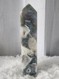 Image 4 of 2.4lb Water Grass Druzy Agate Crystal Tower