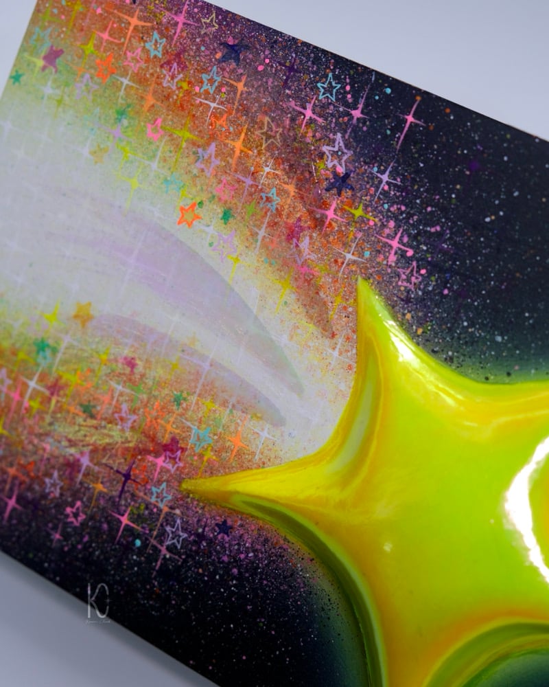 Image of MAKE A WISH ✧ Original 3D Mixed Media Painting
