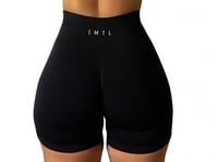 Image of IMTL Women's Solid Seamless Shorts Black