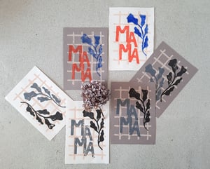 Image of Linoldruck FLOWERS / MAMA