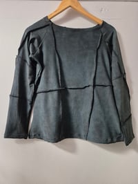 Kylie Jane Overlock Top - green Lycra 